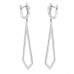 1.28 ct Round Cut Diamond Chandelier Earrings in 14 kt White Gold